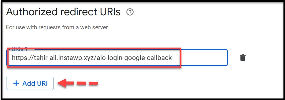 Adding authorized redirect URLs for OAuth login