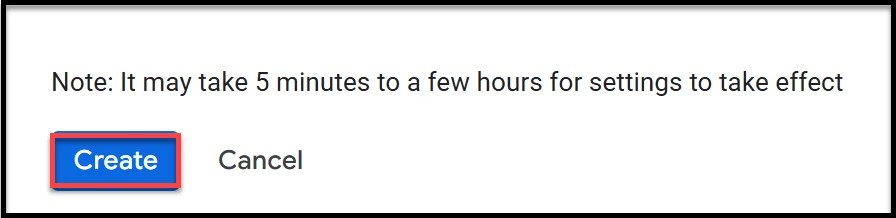 Clicking create button to generate OAuth credentials