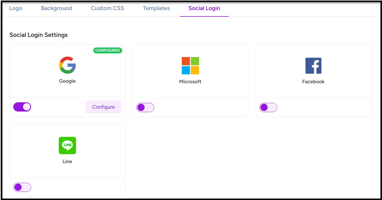 Other available social login options in All In One Login plugin