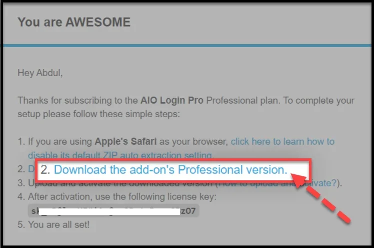 Purchasing the premium plan for All in One Login plugin