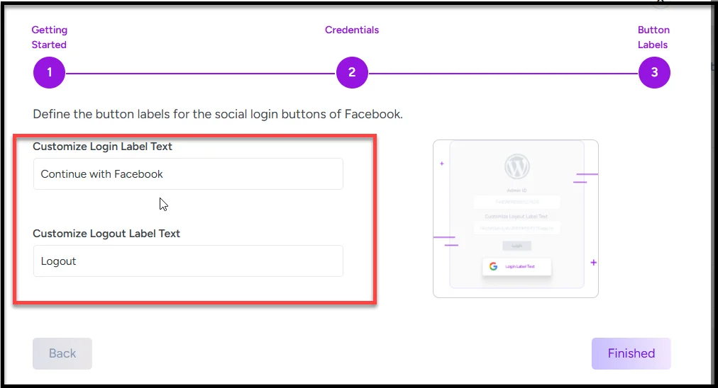 Personalizing the login and logout button style in plugin