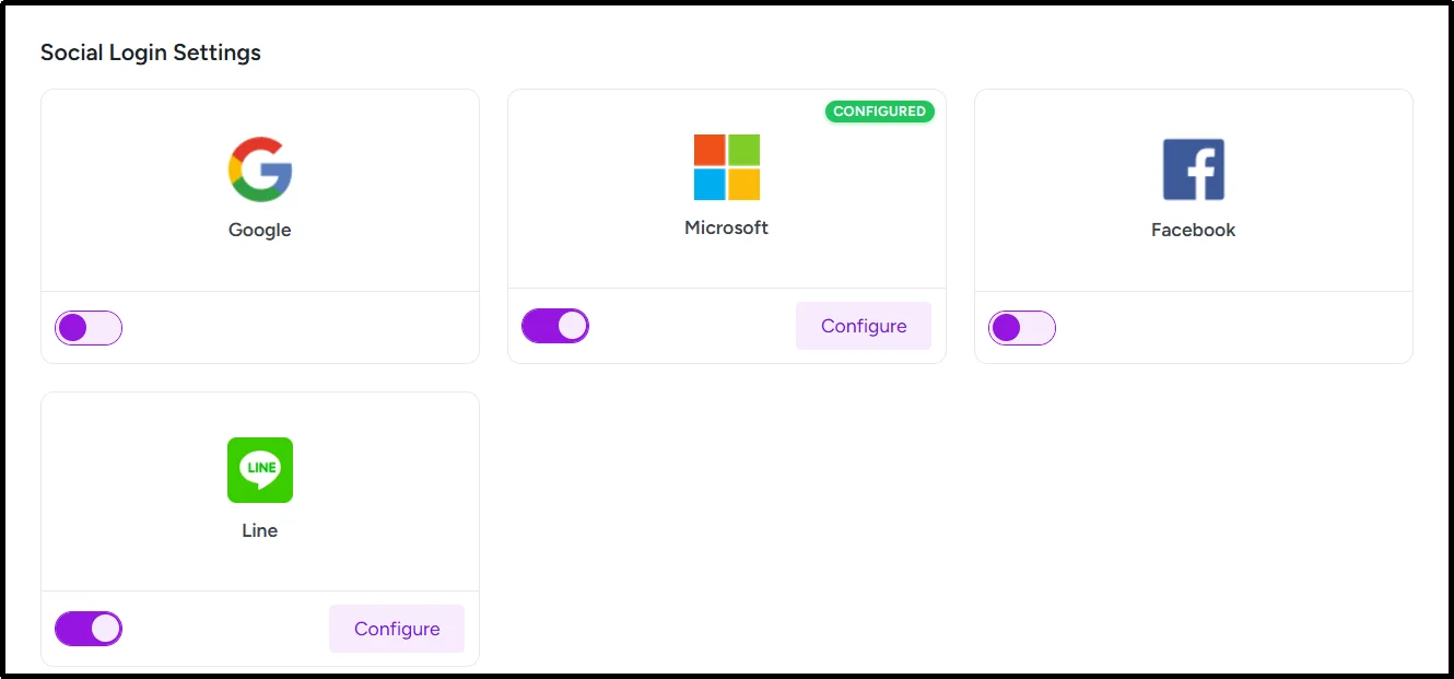 Social login options in AIO Login