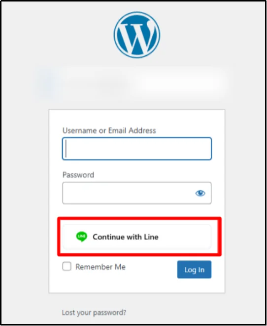 LINE login button preview