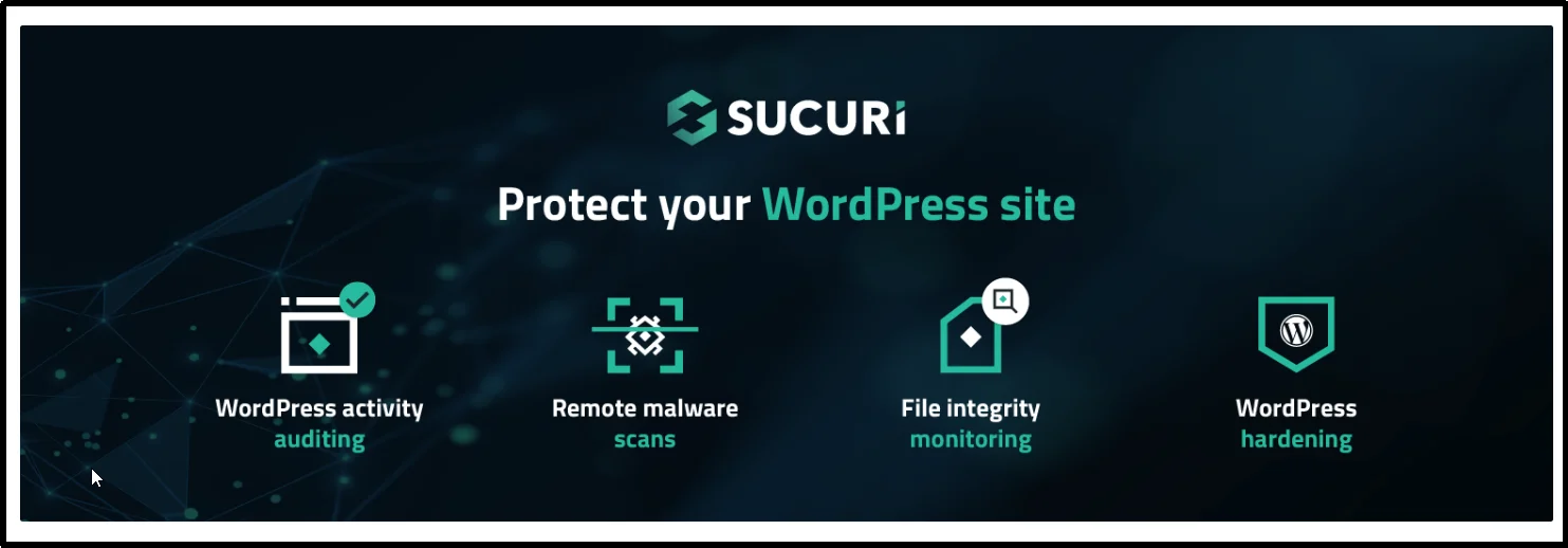 Sucuri security plugin interface for WordPress website protection
