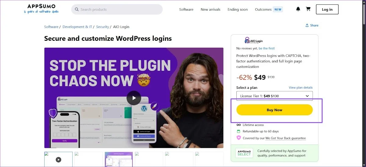 Purchase AIO Login on AppSumo