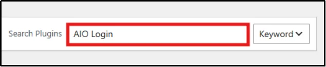 Search for All In One Login plugin in the WordPress plugin repository