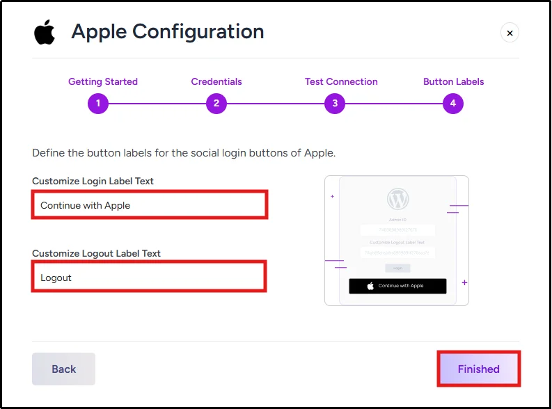 Customize the appearance of Apple Social Login buttons
