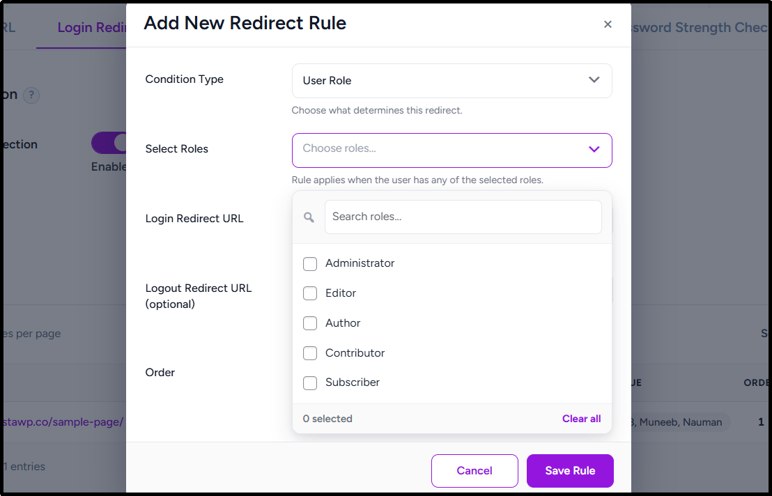 Configure login redirection for multiple WordPress user roles with AIO Login