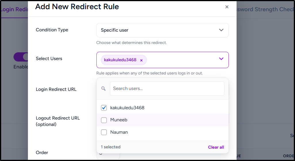 Redirect specific WordPress users to custom pages after login