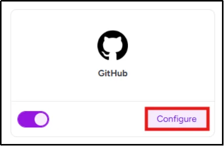 Click the Configure button to start GitHub Social Login setup