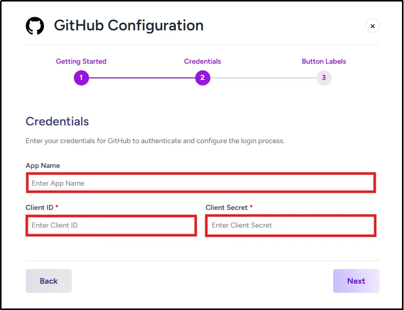 Enter the GitHub Client ID and Client Secret in WordPress