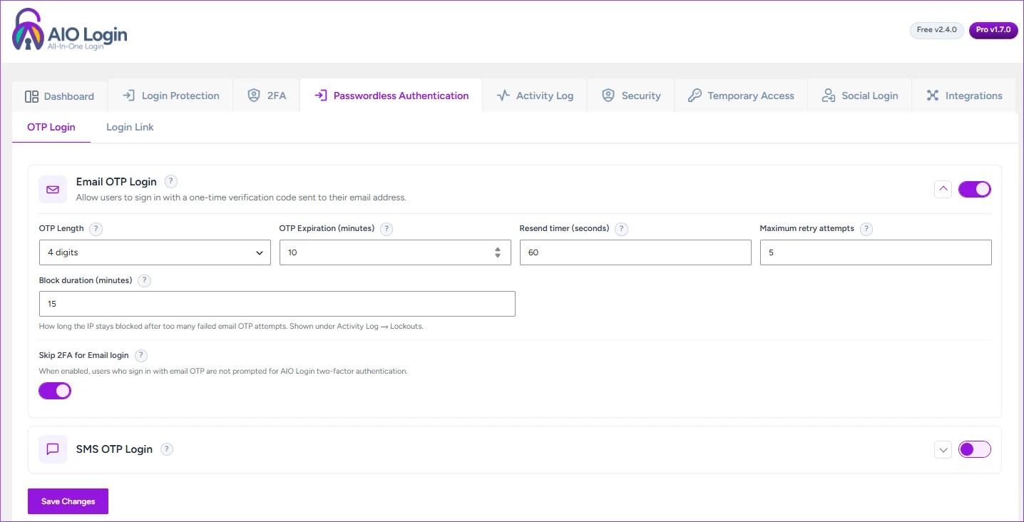 email-otp-settings
